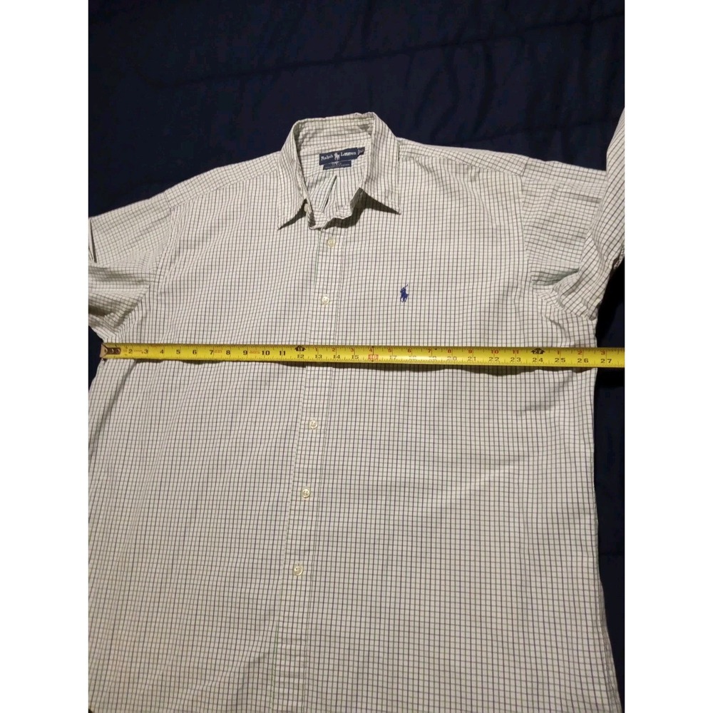 Ralph Lauren Shirt Men 2XL‎ Green Check Blake Button Up Vintage Blue Pony - Picture 3 of 6